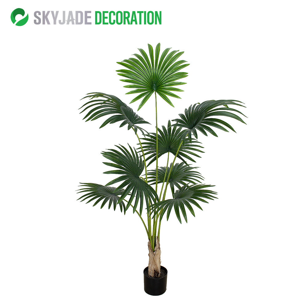 Faux Washingtonia Tree—Realistic Indoor Plant | Various Heights