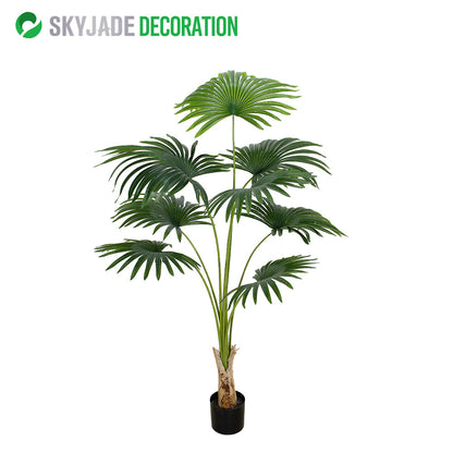 Faux Washingtonia Tree—Realistic Indoor Plant | Various Heights