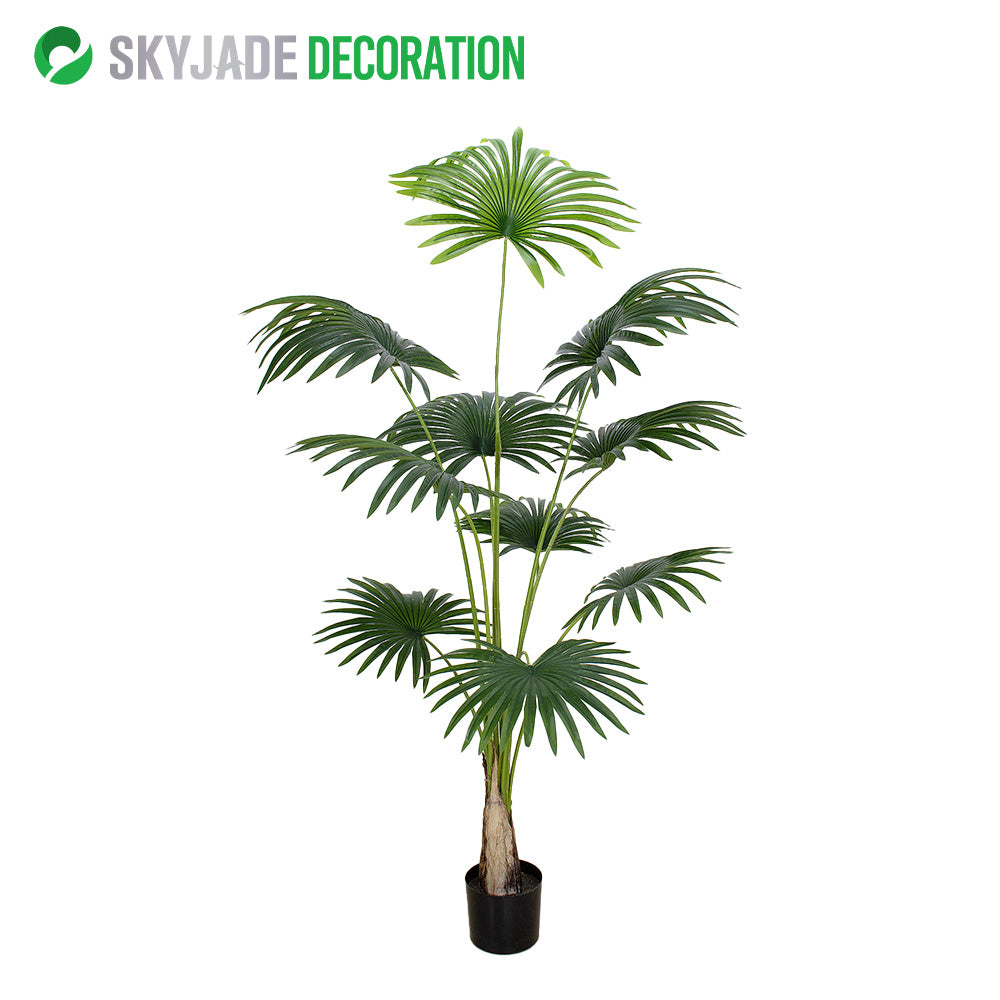 Faux Washingtonia Tree—Realistic Indoor Plant | Various Heights