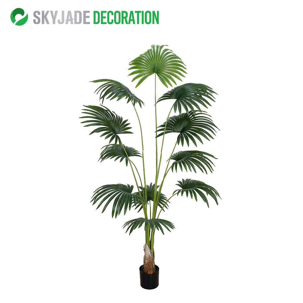 Faux Washingtonia Tree—Realistic Indoor Plant | Various Heights