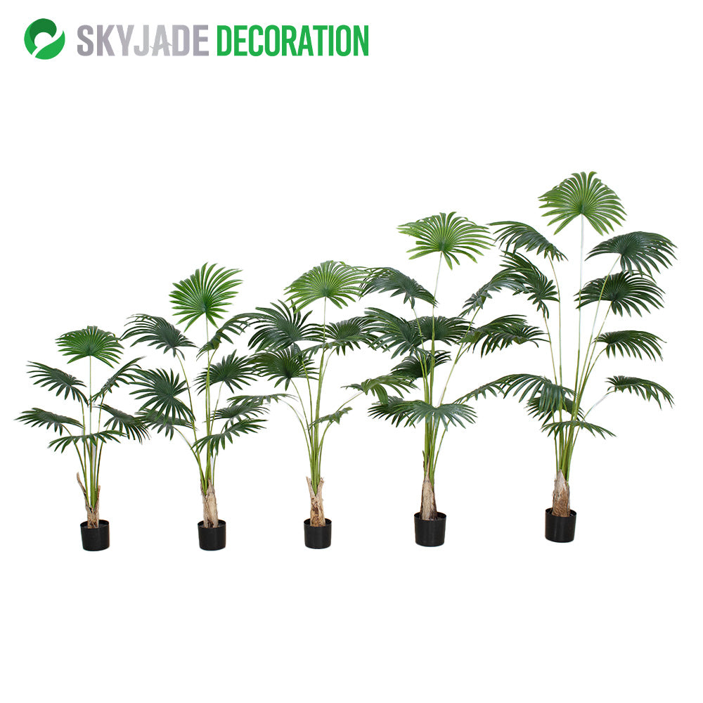 Faux Washingtonia Tree—Realistic Indoor Plant | Various Heights