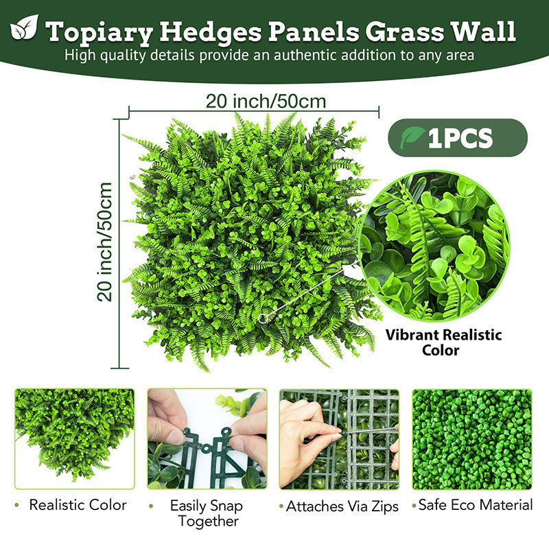 20*20 inch/50*50 cm - Green Wall Panels - UV Resistant