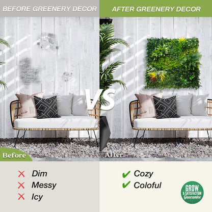 40*40 inch/100*100 cm - Grand Artificial Mixed Greenery Panel - UV Resistant