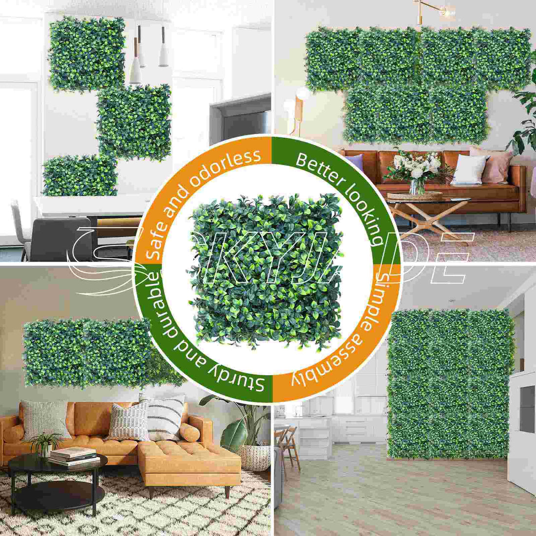 20*20 inch/50*50 cm - Premium Faux Green Walls for a Chic - UV Resistant