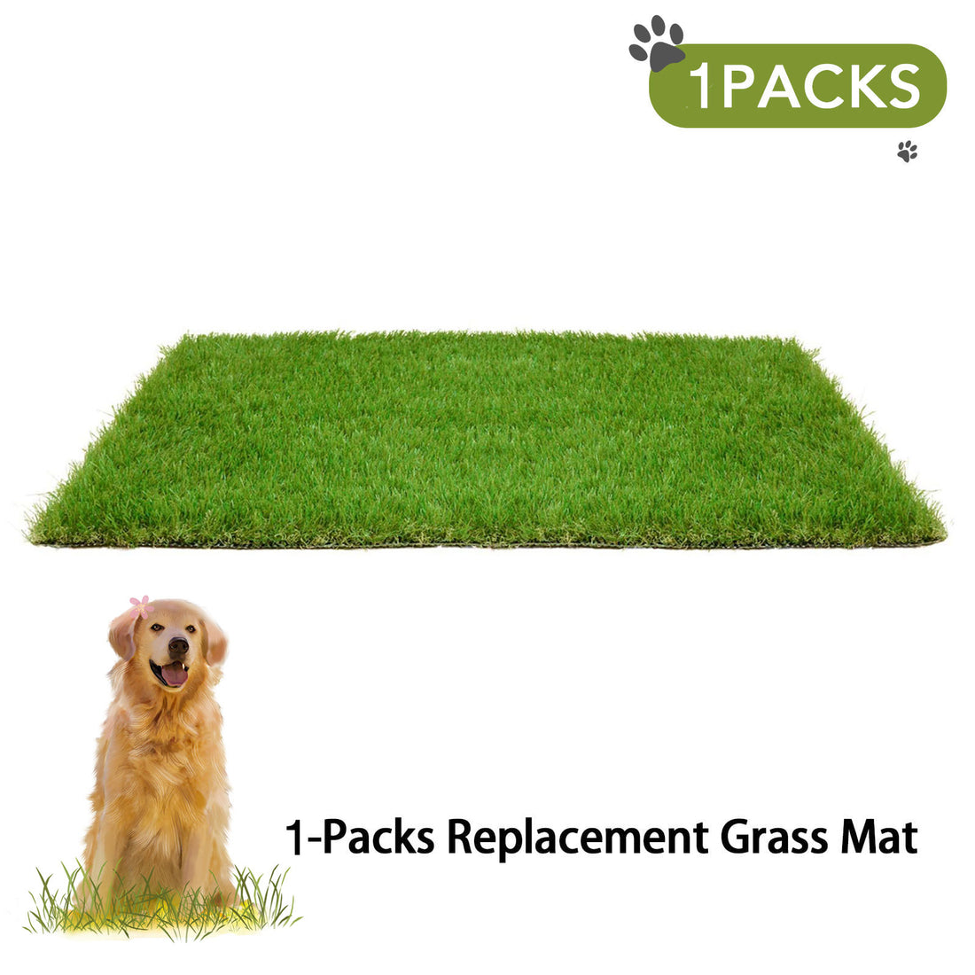 Artificial Pet Grass Mat – Durable &amp; Soft Turf for Pets | 1-Pack &amp; 2-Pack (40x60 cm | 1.3x2 ft) | Custom Sizes Available