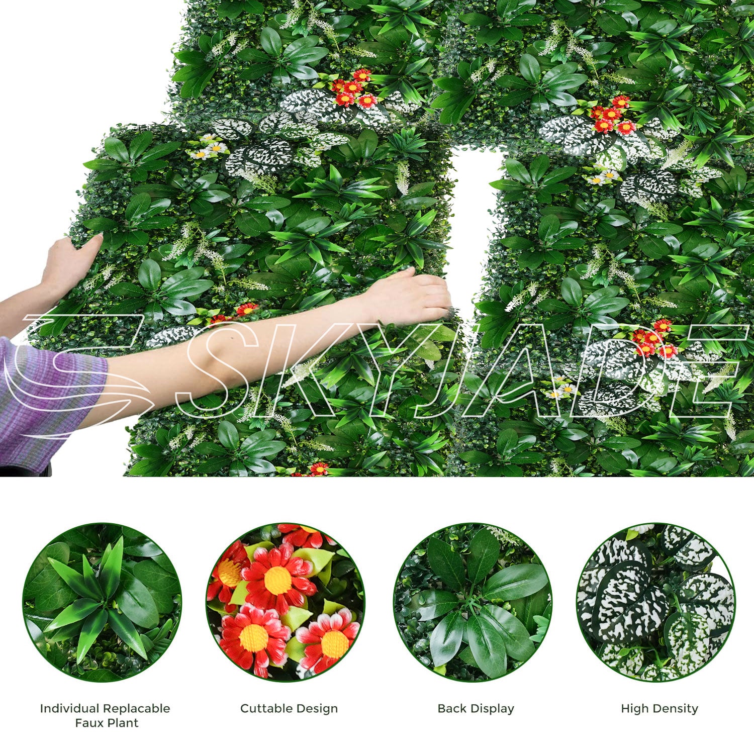 20*20 inch/50*50 cm - Stunning Faux Plant Walls - UV Resistant