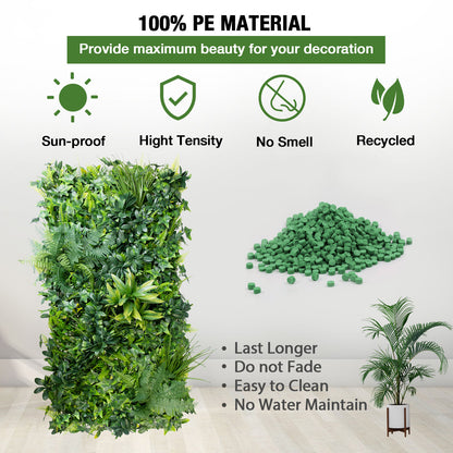 20*40 inch/50x100 cm - Tall Artificial Greenery Panel - UV Resistant