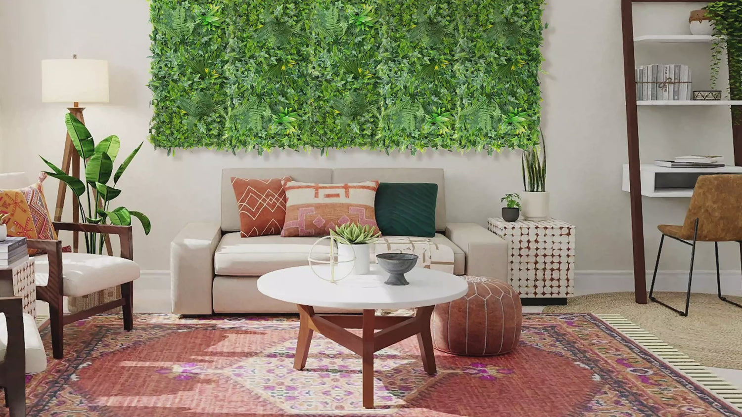 20*40 inch/50*100 cm - Tall Artificial Fern and Ivy Panel - UV Resistant